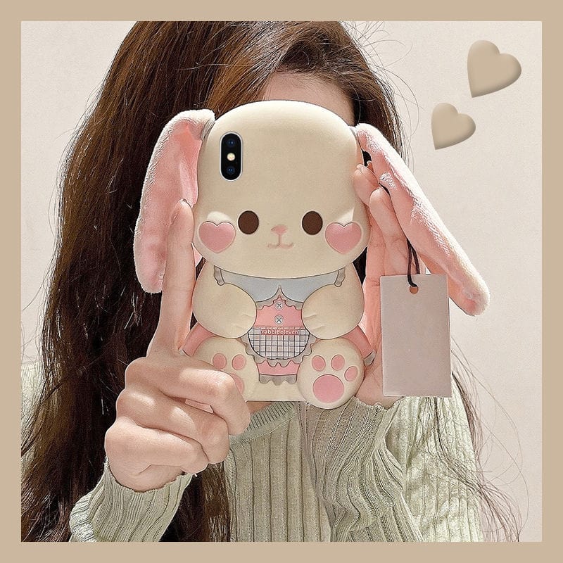 Pink Rabbit iPhone Case - ArtGalleryZen