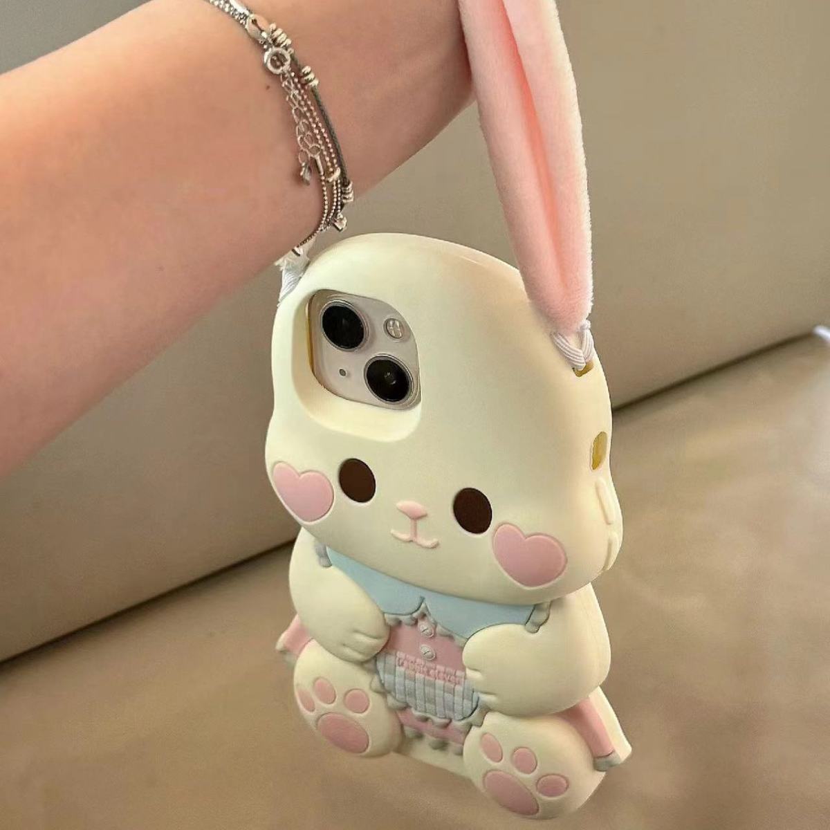 Pink Rabbit iPhone Case - ArtGalleryZen