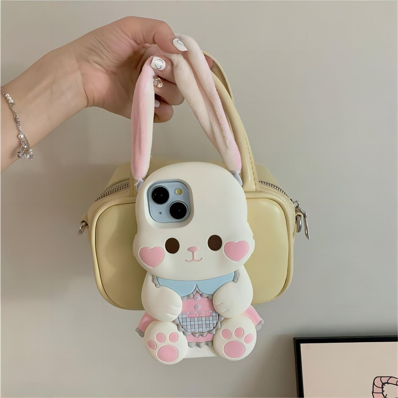 Pink Rabbit iPhone Case - ArtGalleryZen