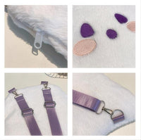 Thumbnail for Plush Ghost Backpack Crossbody Bag - ArtGalleryZen