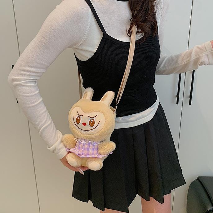 Plush Labubu Crossbody Bag - ArtGalleryZen