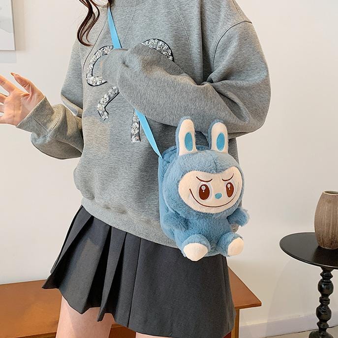 Plush Labubu Crossbody Bag - ArtGalleryZen