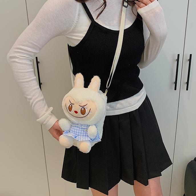 Plush Labubu Crossbody Bag - ArtGalleryZen