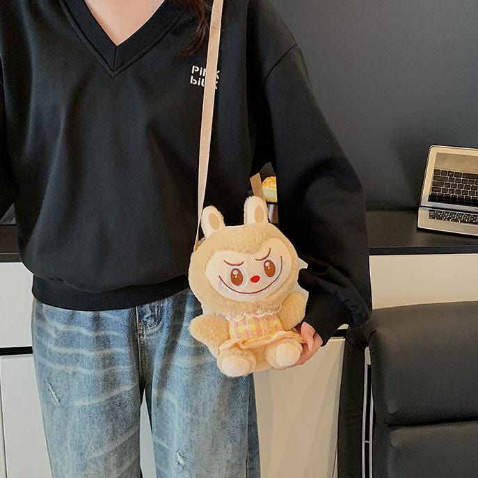 Plush Labubu Crossbody Bag - ArtGalleryZen