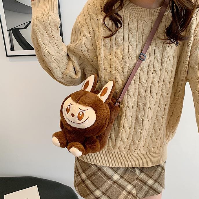 Plush Labubu Crossbody Bag - ArtGalleryZen