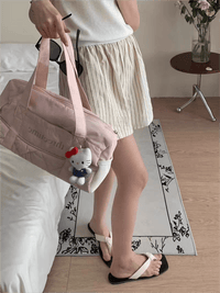 Thumbnail for Pink Down-filled Fabric Tote Bag - ArtGalleryZen