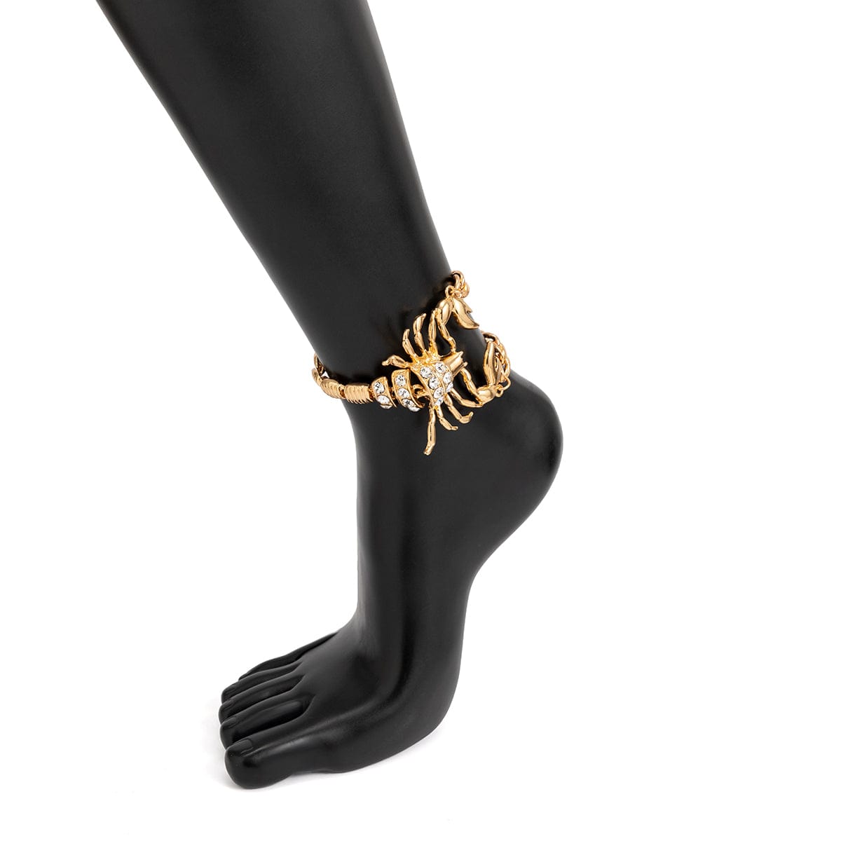 Punk Style Chunky Rhinestone Scorpion Anklet – ArtGalleryZen | Fußkettchen