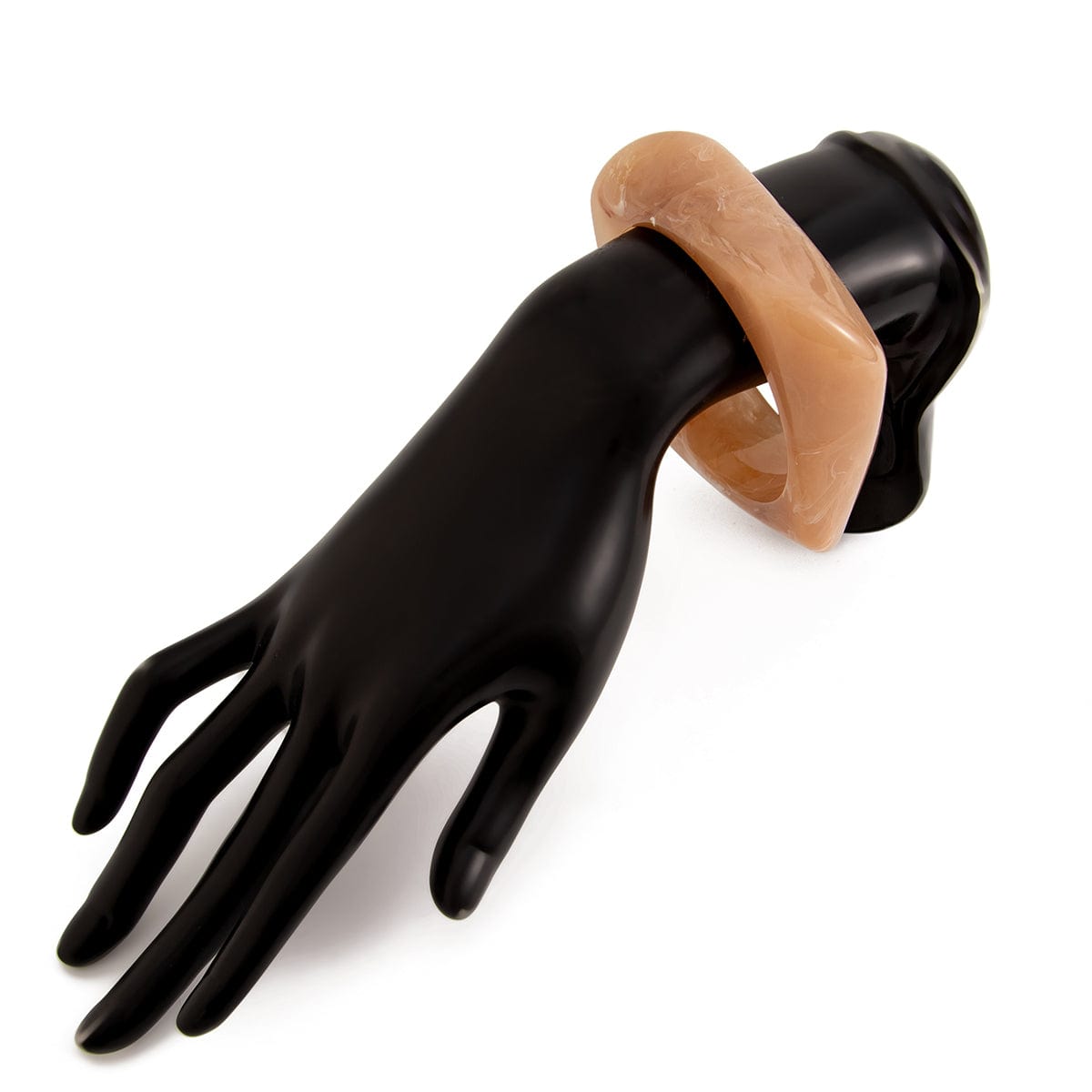 Retro Irregular Gradient Resin Bangle Bracelet - ArtGalleryZen