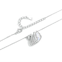 Thumbnail for S925 Sterling Silver Swarovski Crystal Swan Pendant Necklace - ArtGalleryZen