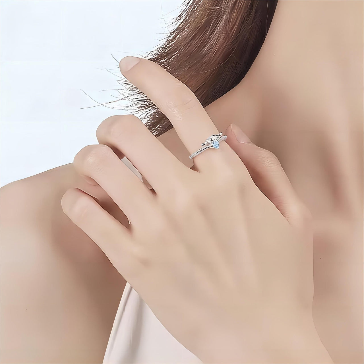 Sanrio Cinnamoroll Crystal Heart Ring - ArtGalleryZen