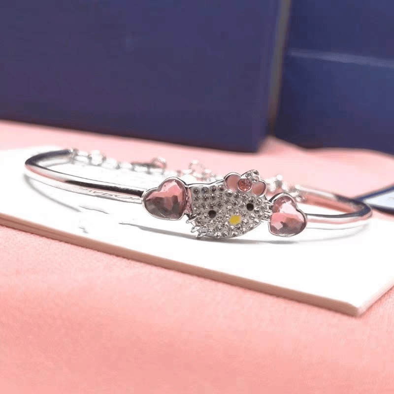 Sanrio Crystal Hello Kitty Bangle Bracelet - ArtGalleryZen