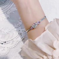 Thumbnail for Sanrio Crystal Hello Kitty Bangle Bracelet - ArtGalleryZen