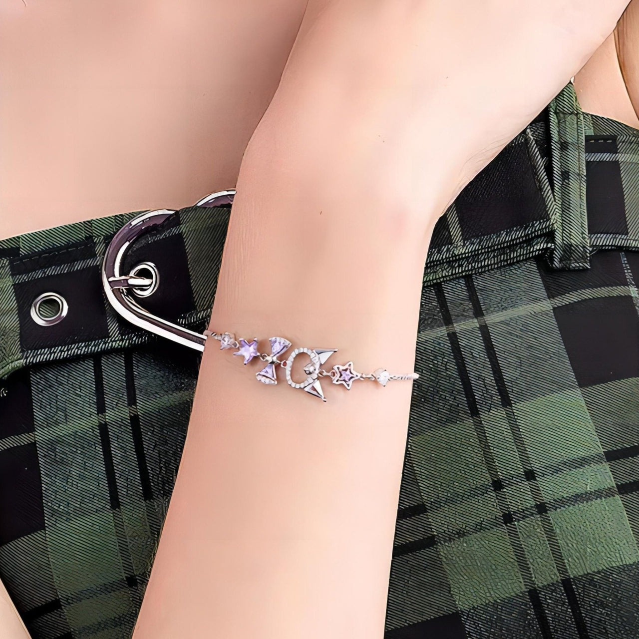 Sanrio Crystal Kuromi Bracelet - ArtGalleryZen