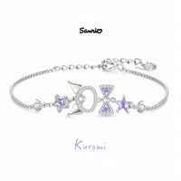 Thumbnail for Sanrio Crystal Kuromi Bracelet - ArtGalleryZen