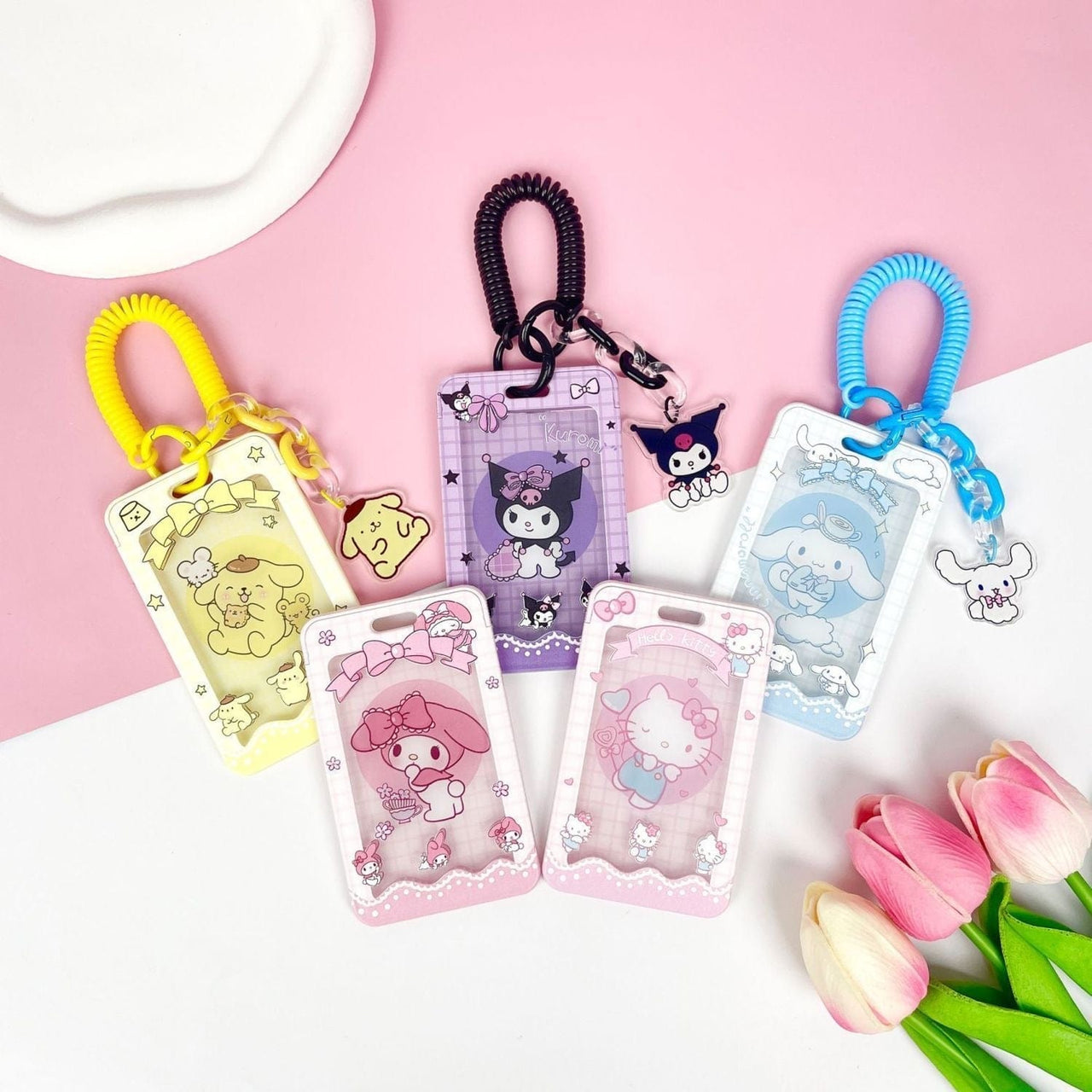 Sanrio Cute Kpop Keychain Acrylic Photocard Holder - ArtGalleryZen
