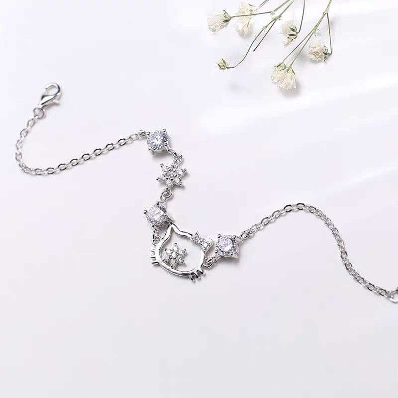 Sanrio CZ Inlaid Crystal Hello Kitty Bracelet - ArtGalleryZen