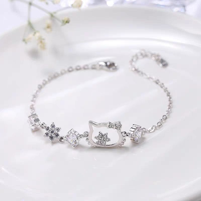 Sanrio CZ Inlaid Crystal Hello Kitty Bracelet - ArtGalleryZen