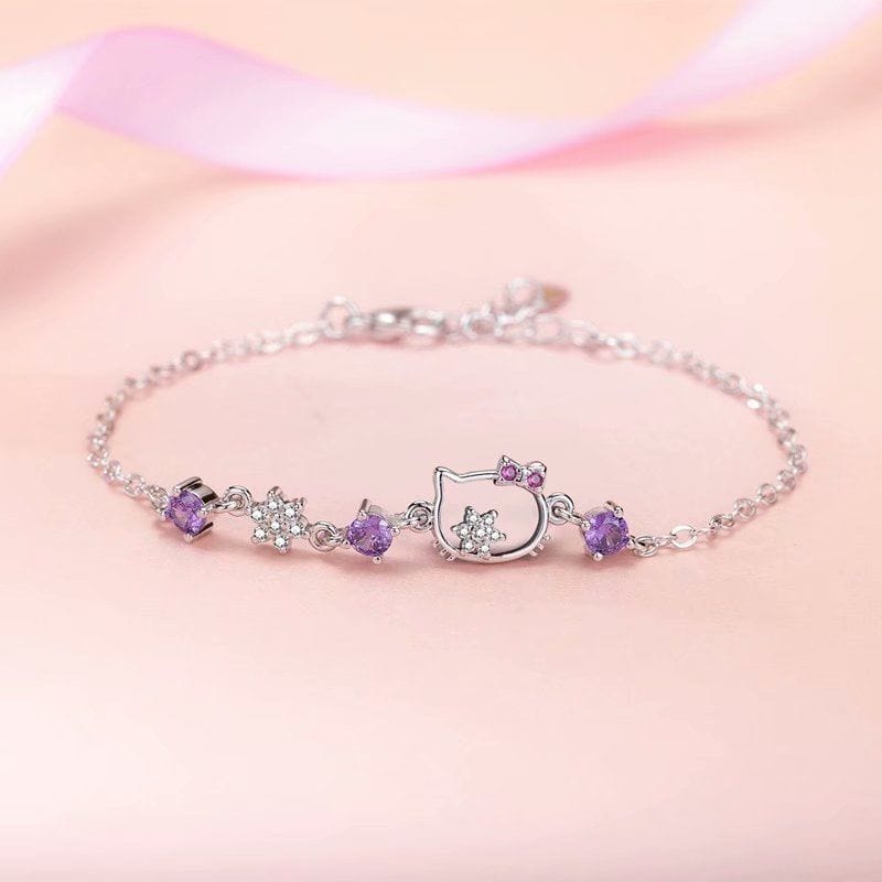 Sanrio CZ Inlaid Crystal Hello Kitty Bracelet - ArtGalleryZen