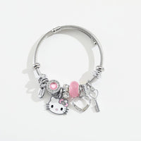 Thumbnail for Sanrio CZ Inlaid Stainless Steel Hello Kitty Bangle Bracelet - ArtGalleryZen