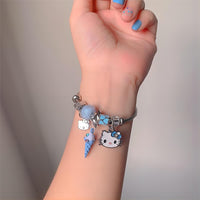 Thumbnail for Sanrio CZ Inlaid Stainless Steel Hello Kitty Bangle Bracelet - ArtGalleryZen