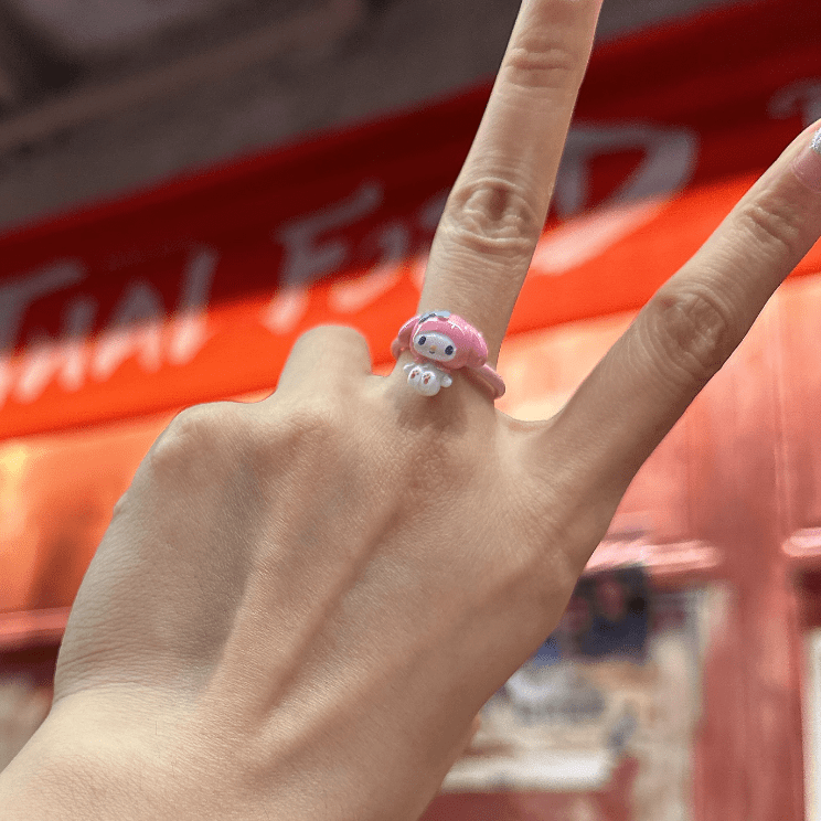 Sanrio Enamel My Melody Open Ring - ArtGalleryZen