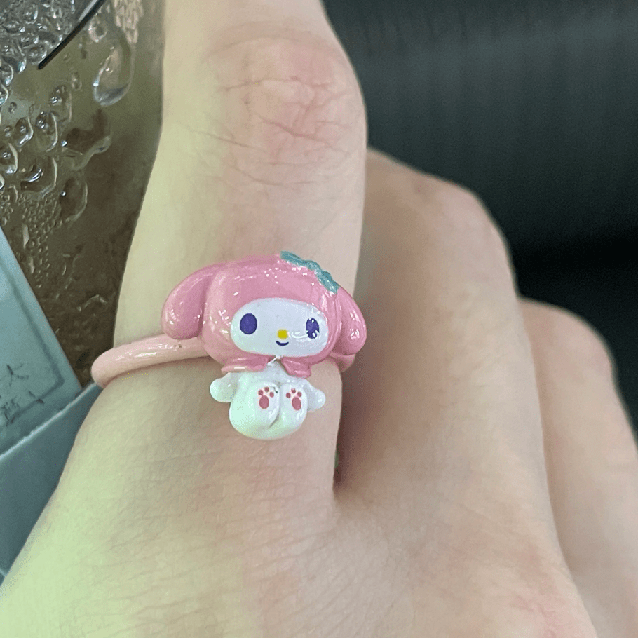 Sanrio Enamel My Melody Open Ring - ArtGalleryZen