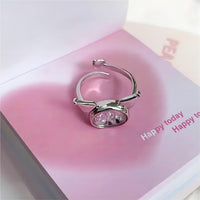 Thumbnail for Sanrio Family Movable Crystal Filled Sterling Silver Ring - ArtGalleryZen