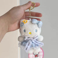 Thumbnail for Sanrio Floral Hello Kitty Plush Keychain Doll - ArtGalleryZen