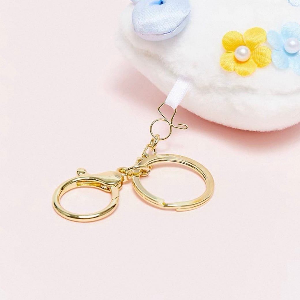 Sanrio Floral Hello Kitty Plush Keychain Doll - ArtGalleryZen