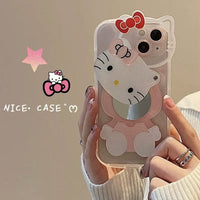 Thumbnail for Sanrio Hello Kitty iPhone Case With Cosmetic Mirror - ArtGalleryZen