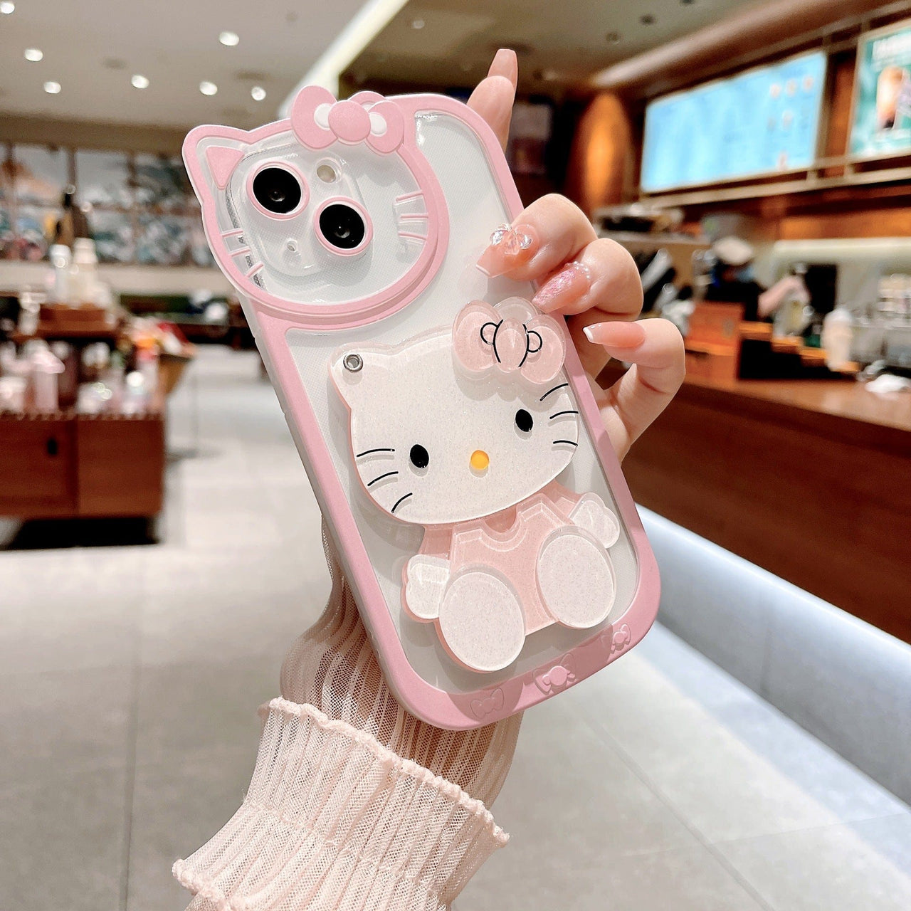 Sanrio Hello Kitty iPhone Case With Cosmetic Mirror - ArtGalleryZen