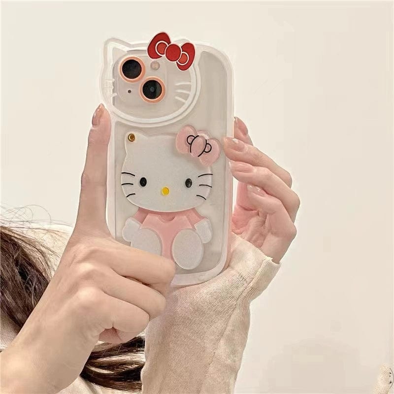 Sanrio Hello Kitty iPhone Case With Cosmetic Mirror - ArtGalleryZen