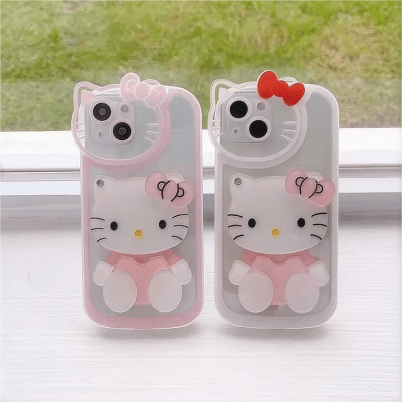 Sanrio Hello Kitty iPhone Case With Cosmetic Mirror - ArtGalleryZen