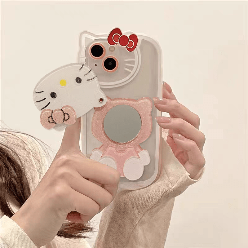 Sanrio Hello Kitty iPhone Case With Cosmetic Mirror - ArtGalleryZen