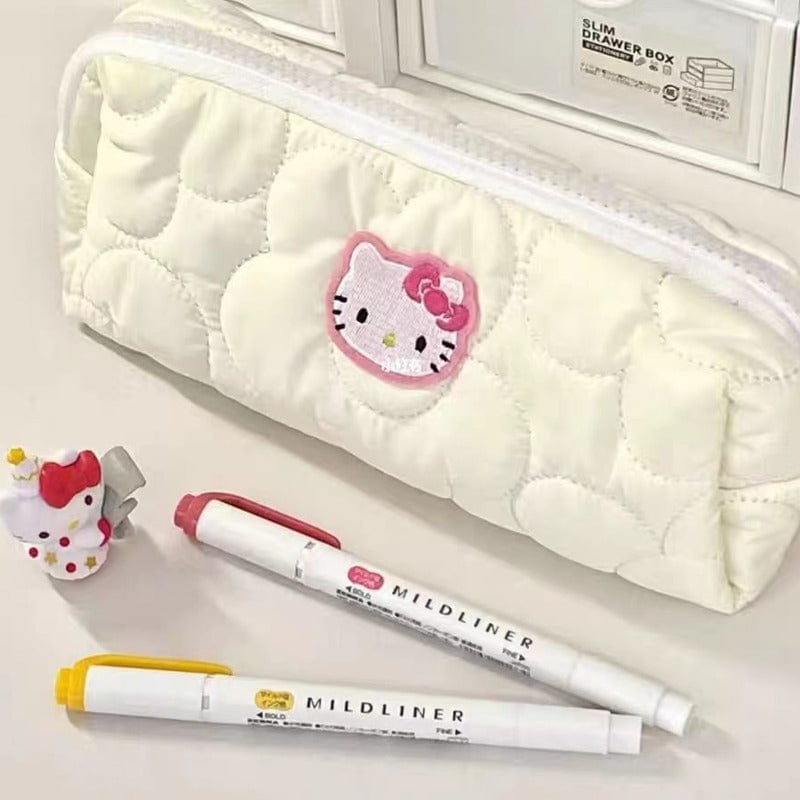 Cute Hello Kitty Pencil Case with Unique Squiggle Design
