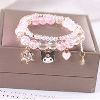 Thumbnail for Sanrio Kawaii Anime Melody Kuromi Cinnamoroll Crystal Bracelet - ArtGalleryZen