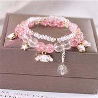 Thumbnail for Sanrio Kawaii Anime Melody Kuromi Cinnamoroll Crystal Bracelet - ArtGalleryZen