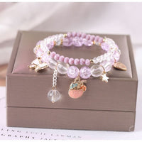 Thumbnail for Sanrio Kawaii Anime Melody Kuromi Cinnamoroll Crystal Bracelet - ArtGalleryZen