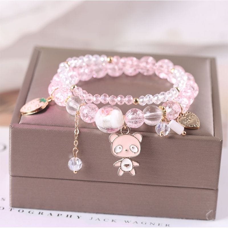 Sanrio Kawaii Anime Melody Kuromi Cinnamoroll Crystal Bracelet - ArtGalleryZen