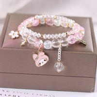 Thumbnail for Sanrio Kawaii Anime Melody Kuromi Cinnamoroll Crystal Bracelet - ArtGalleryZen