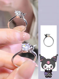 Thumbnail for Sanrio Kuromi Diamond Ring - ArtGalleryZen