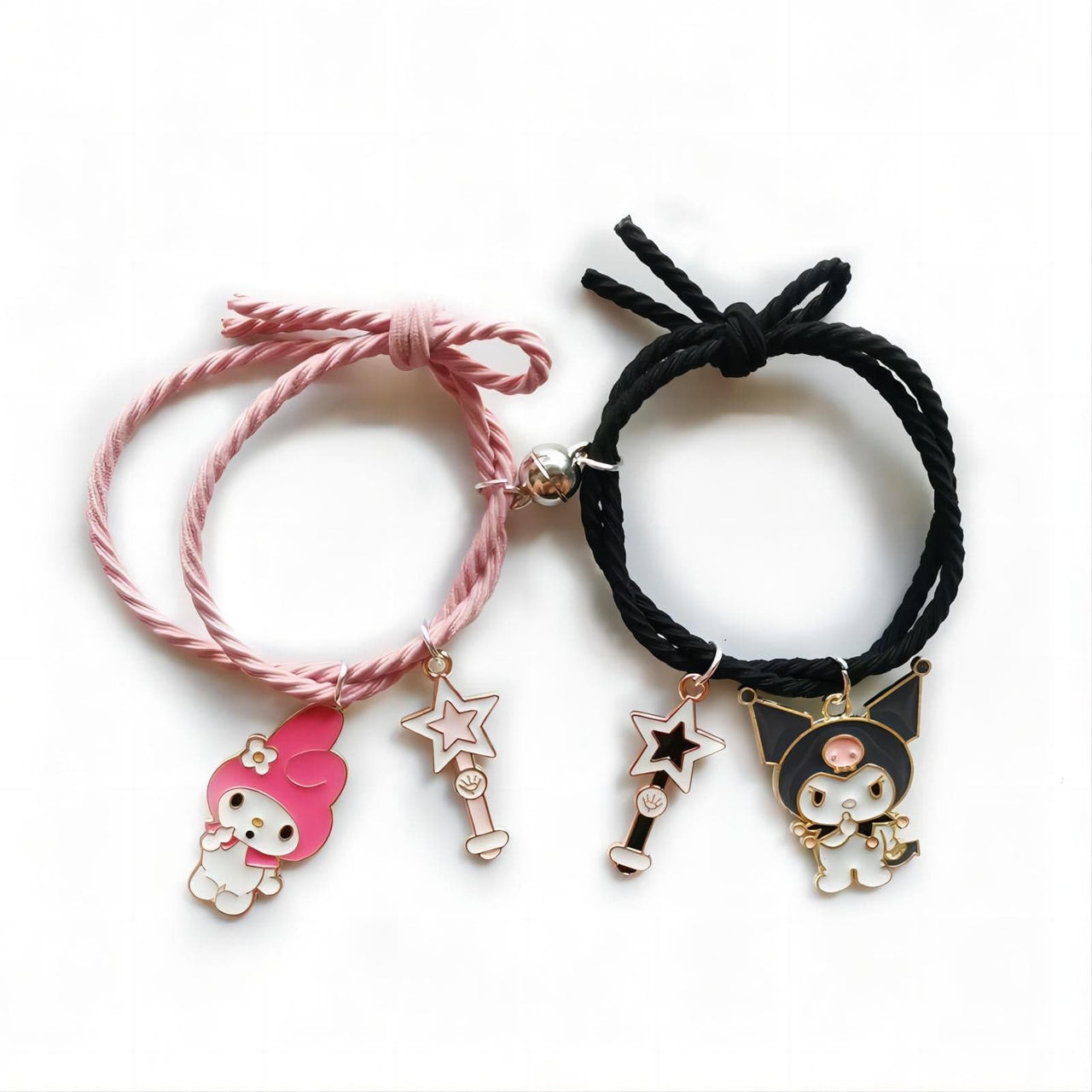 Sanrio Kuromi My Melody Magnetic Rope Chain Bracelet Set - ArtGalleryZen