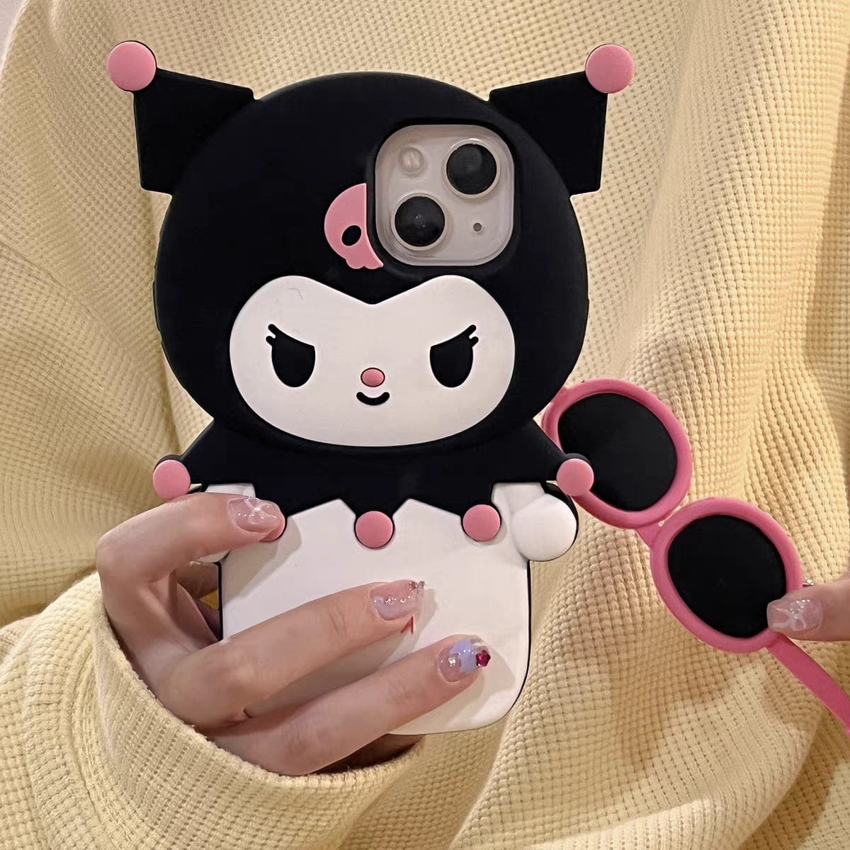 Sanrio Kuromi My Melody Wearing Sunglasses iPhone Case - ArtGalleryZen