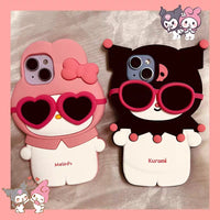 Thumbnail for Sanrio Kuromi My Melody Wearing Sunglasses iPhone Case - ArtGalleryZen