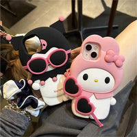 Thumbnail for Sanrio Kuromi My Melody Wearing Sunglasses iPhone Case - ArtGalleryZen
