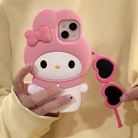 Thumbnail for Sanrio Kuromi My Melody Wearing Sunglasses iPhone Case - ArtGalleryZen