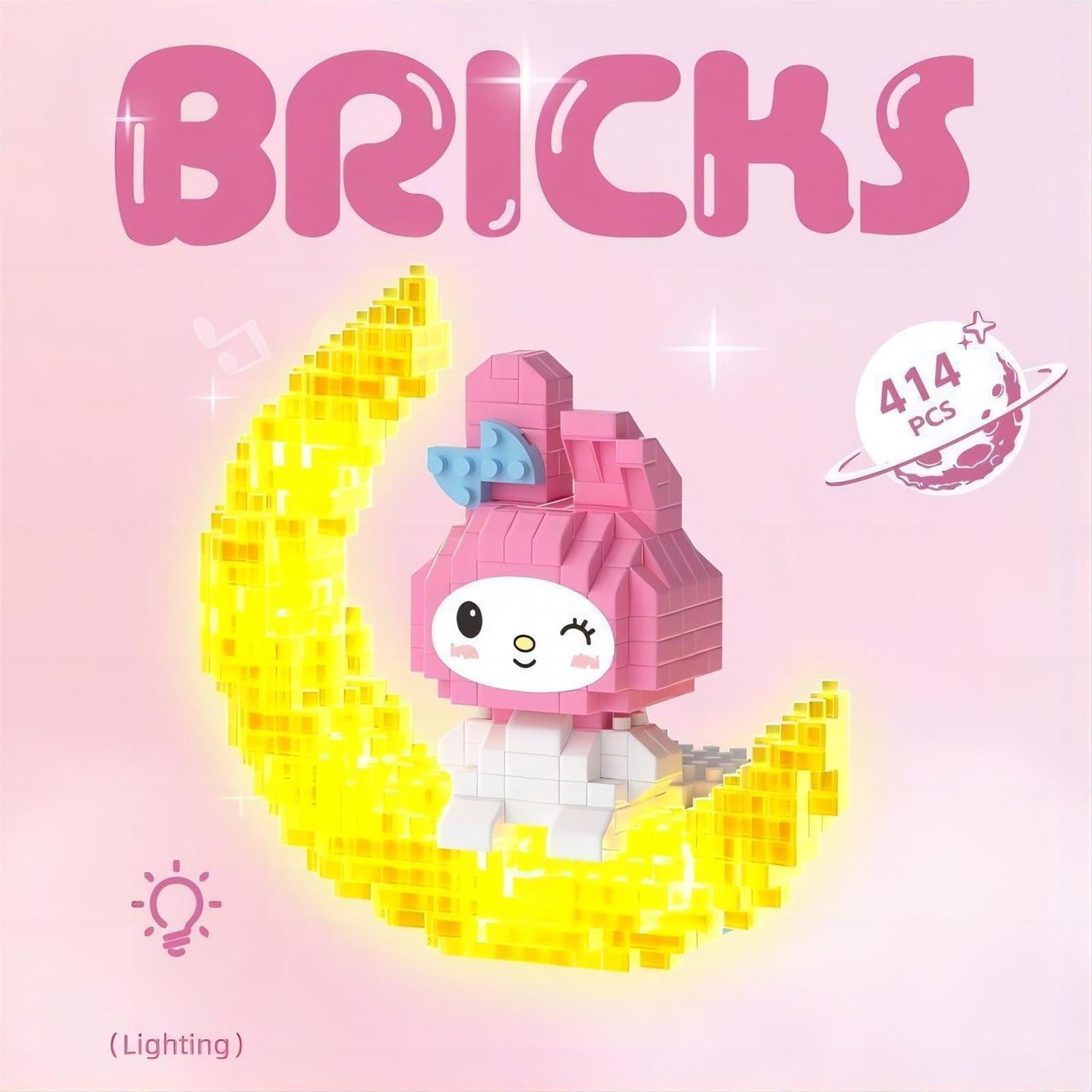 Sanrio LEGO Compatible On-The-Moon Building Bricks - ArtGalleryZen