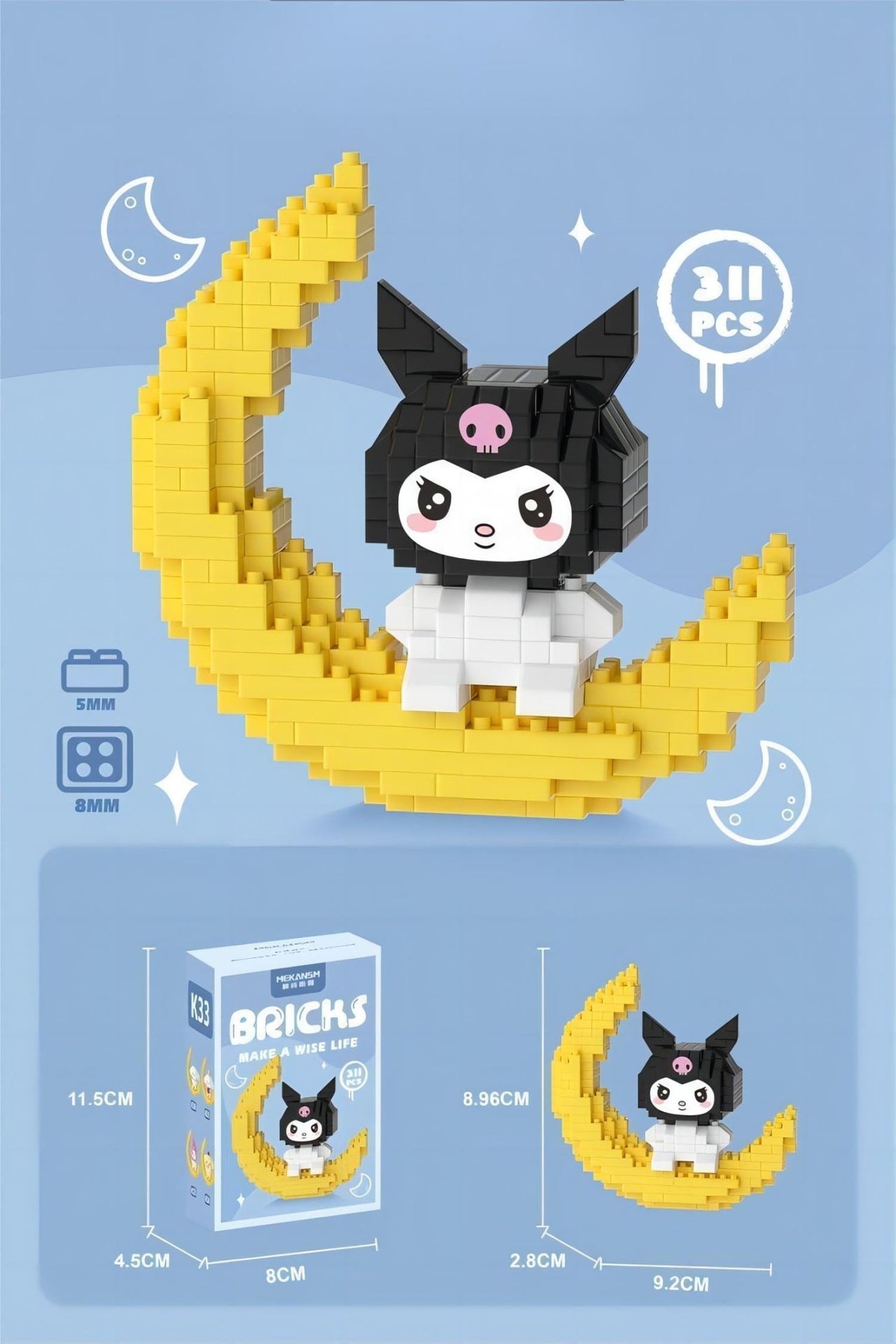 Sanrio LEGO Compatible On-The-Moon Building Bricks - ArtGalleryZen