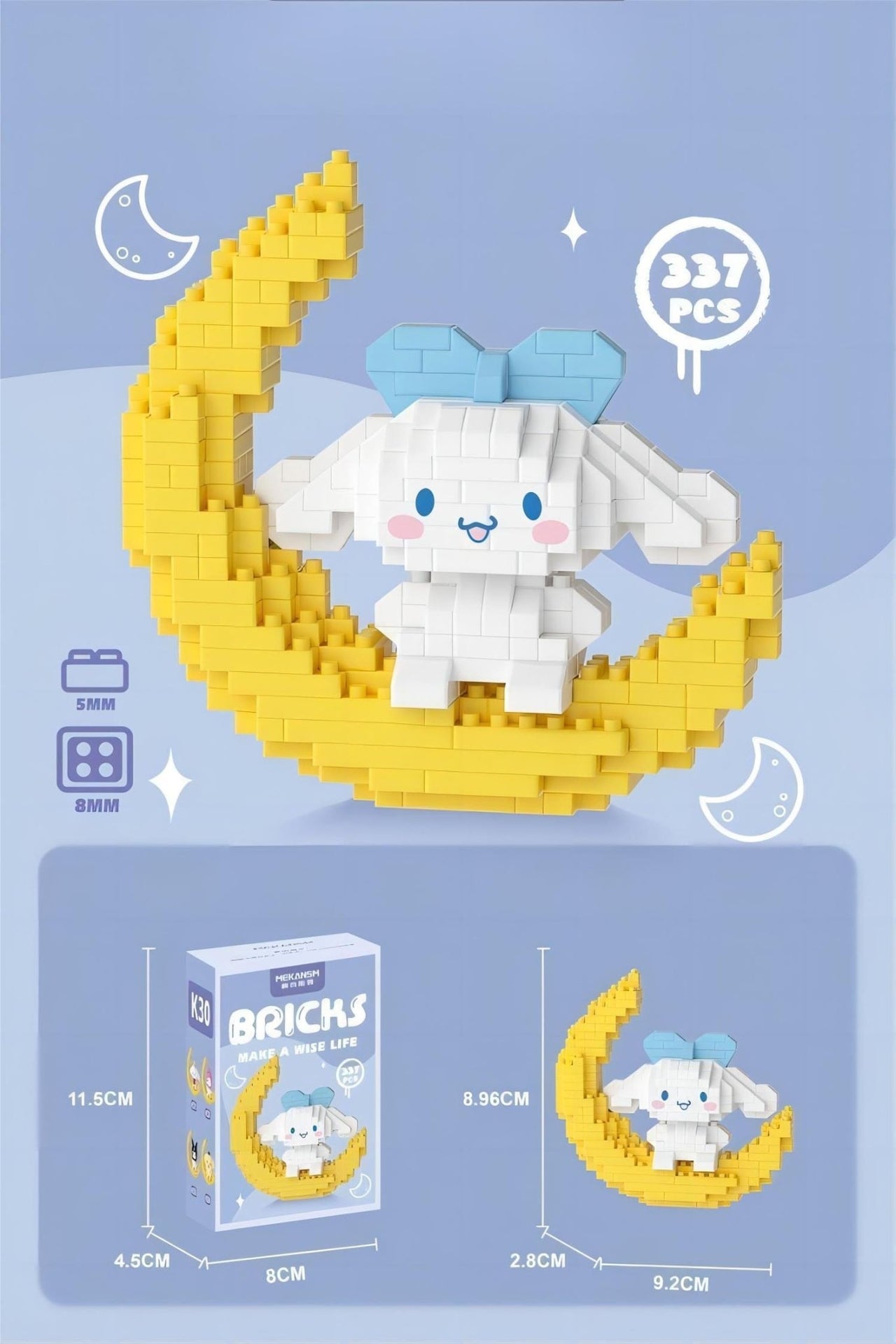 Sanrio LEGO Compatible On-The-Moon Building Bricks - ArtGalleryZen