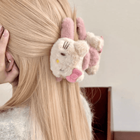 Thumbnail for Sanrio Plush Hello Kitty Chignon Claw Clip Hair Clip - ArtGalleryZen